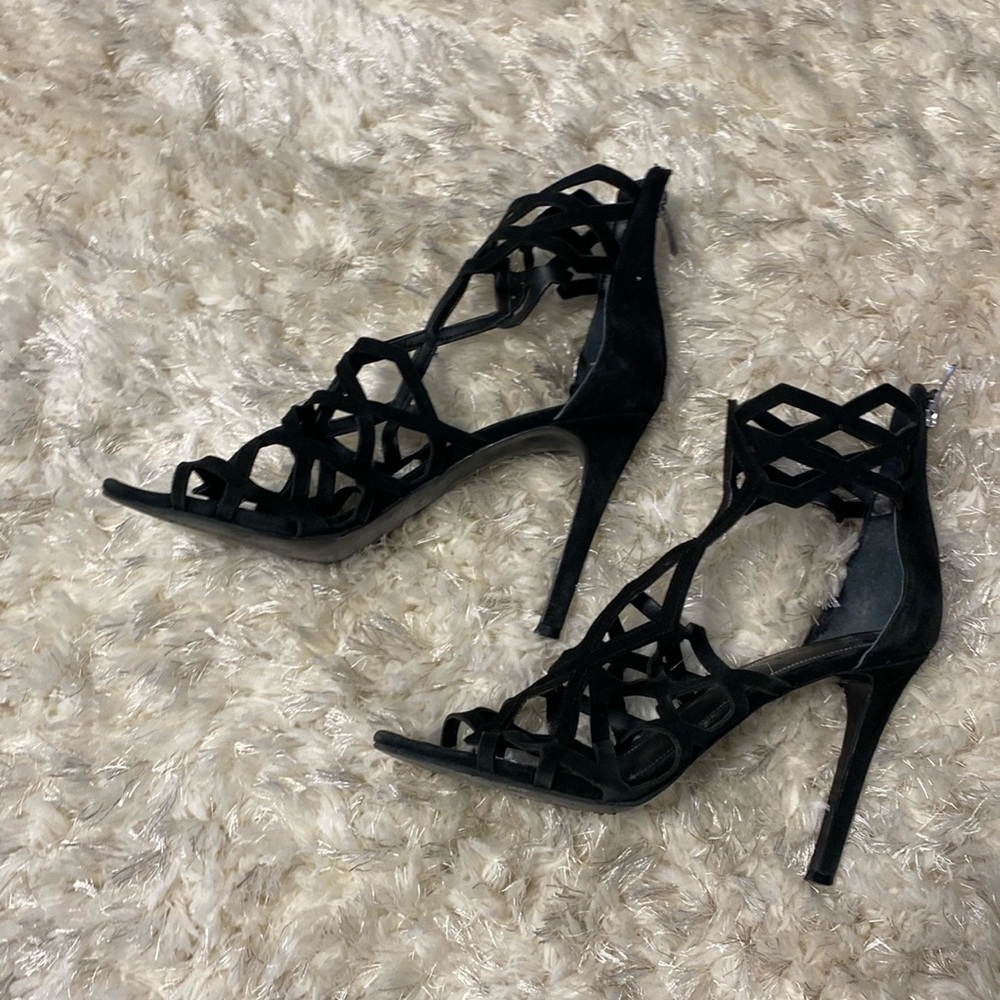 Women's Kendall & Kylie Heels Size 8.5 Cage stiletto heel Black
